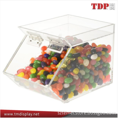 plastic wall mounted candy dispenser bulk clear acrylic stackable candy bins acrylic candy bin mini candy bin with scoop and lid